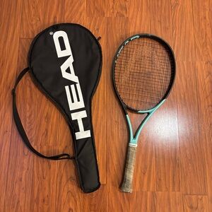 HEAD Boom Jr Tennis Racquet Black and Blue with Black Cover